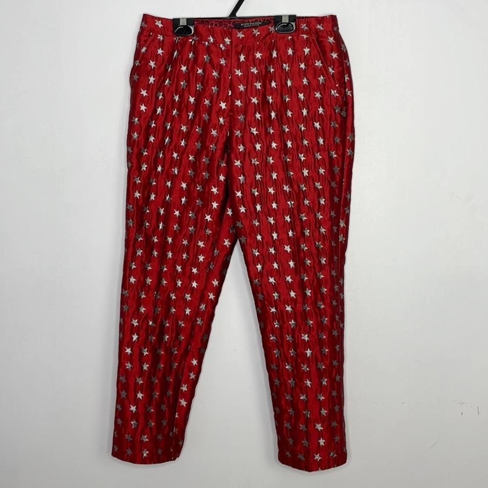 SCOTCH & Soda jacquard stars print holidays party pants
